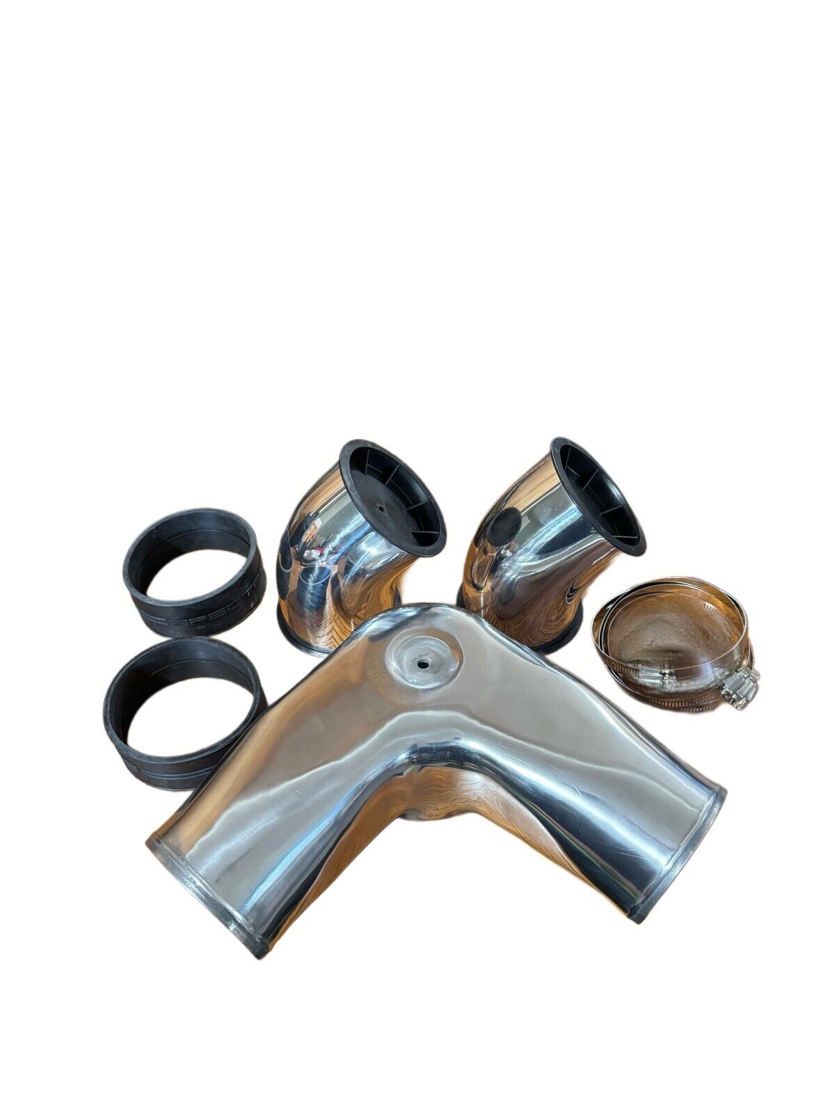 4 Inch Dual Plenum 5 1/8” Carburetor/TBI Cold Air Intake Kit V8 V6 Muscle Car