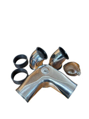 4 Inch Dual Plenum 5 1/8” Carburetor/TBI Cold Air Intake Kit V8 V6 Muscle Car