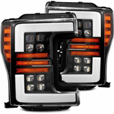 2017-2019 Super Duty Alpharex Nova-Series Gloss Black LED Projector Headlights 880100