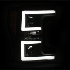 6.7 Powerstroke Anzo 111388 Black LED Plank Swithcback Projector Headlights