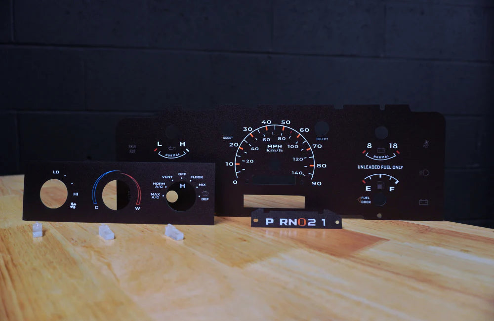 1992-1996 Ford F-Series Gauge Cluster XL Modern Film Kit