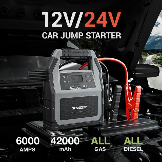 YESPER 24V Jump Starter Pack 6000A Professional Booster Heavy Duty