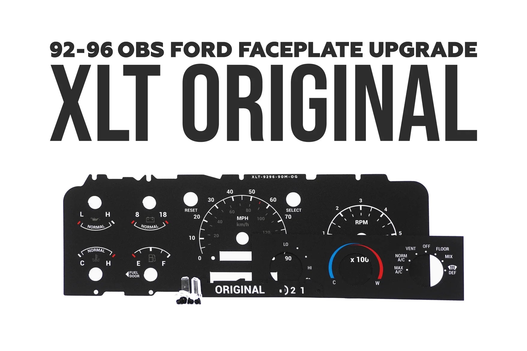 1992-1996 Ford F-Series Gauge Cluster XLT Original Film Kit