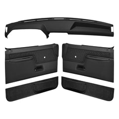 1987-1991 FORD (NON POWER) Black Door Panel/Dash Overlay Kit