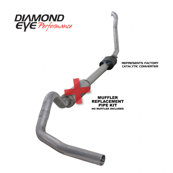 7.3 OBS Powerstroke 4 Inch Aluminized Exhaust Diamond Eye K4306A-RP