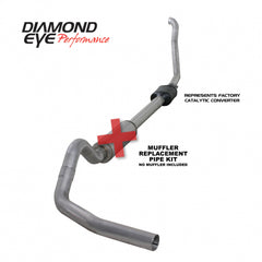 7.3 OBS Powerstroke 4 Inch Aluminized Exhaust Diamond Eye K4306A-RP