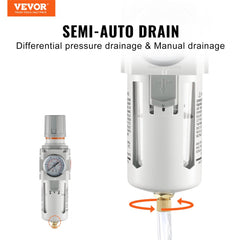 VEVOR Air Compressor Filter Regulator, 1/2" NPT