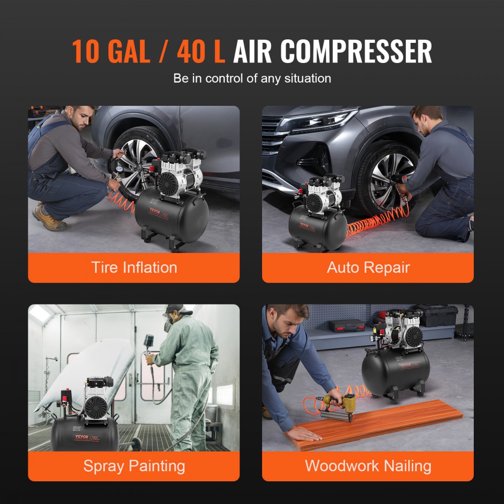 VEVOR  10 Gallon 90 PSI Portable Air Compressor