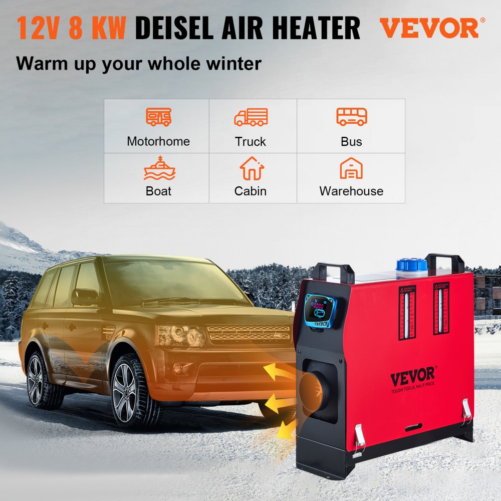 VEVOR Diesel Air Heater All-in-one 12V 8KW